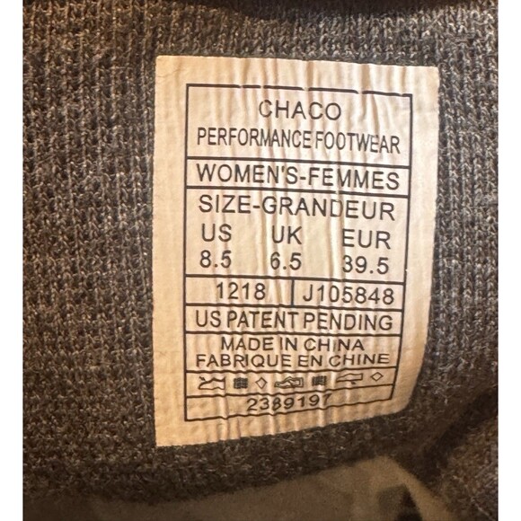 Chaco Kanarra Womens Size 8.5 Green Athletic Trail Hiking Shoes Sneakers Read - Picture 9 of 11